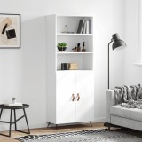 Cumpara ieftin Dulap &icirc;nalt, alb, 69,5x34x180 cm, lemn compozit