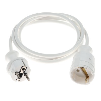 Prelungitor cu fisa si cupla, contact de protectie, 2 m, H05VV-F 3 x 1 mmp foto