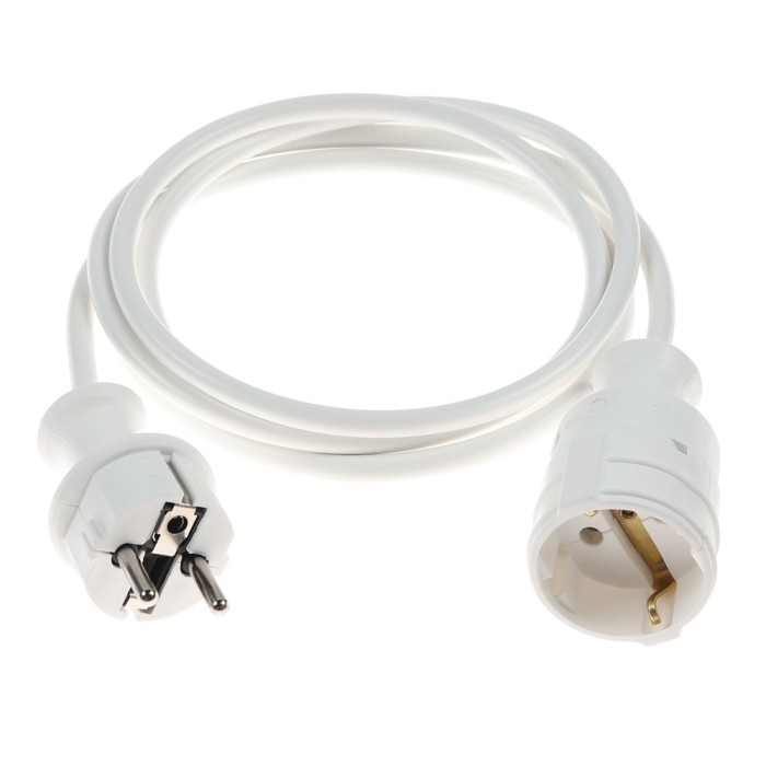Prelungitor cu fisa si cupla, contact de protectie, 2 m, H05VV-F 3 x 1 mmp