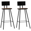 Gossi scaune de bar, 2 buc., lemn masiv reciclat
