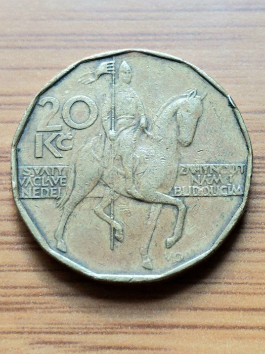 Moneda Cehoslovacia 20 Korun 1993