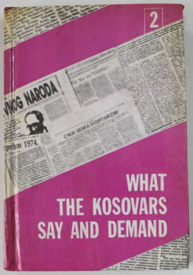 WHAT THE KOSOVARS SAY AND DEMAND , COLLECTION OF STUDIES ,,,,COMMENTAIRES , 1990 foto