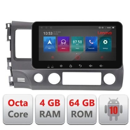 Navigatie Honda Civic Sedan I-044 4+64 ecran 10.33&quot; Android Waze USB Navigatie Internet Youtube Radio CarStore Technology