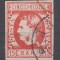 ROMANIA 1869 LP 27 CAROL I CU FAVORITI VAL. 15 BANI ROSU STAMPILAT
