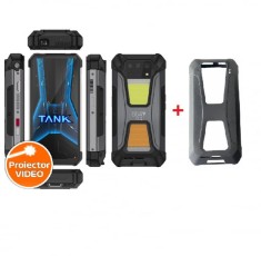 Pachet telefon mobil Unihertz 8849 Tank 2 Pro + husa, 4G, 6.81 FHD+, 120Hz, Proiector Video, 24GB RAM (12GB + 12GB extensibili), 512GB ROM, 108MP, And