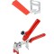 Set nivelare gresie 100 clipsuri de 2mm si 100 pene cu latimea de 22 mm + cleste de nivelare