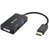Adaptor DisplayPort la HDMI/DVI/VGA 3 in 1, Negru