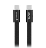 Cablu USB-C la USB-C Forcell F-Energy CCFN23 QC4.0 PD 240W Cafule Flat, 1.2m, Negru