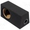 Carcasa difuzor MDF neagra BASSER 200mm, tesatura, 15l, Frezare 222mm