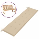 VidaXL Pernă de bancă de grădină, bej, 180x50x3 cm, textil oxford