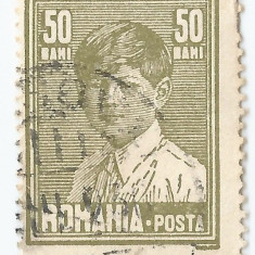 Romania, LP 77/1928, Mihai I, format mare, fara filigran, 50 bani, eroare, obl.