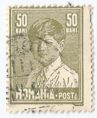 Romania, LP 77/1928, Mihai I, format mare, fara filigran, 50 bani, eroare, obl. foto