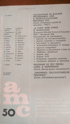 Automatica management calculatoare AMC nr 50 19850 foto