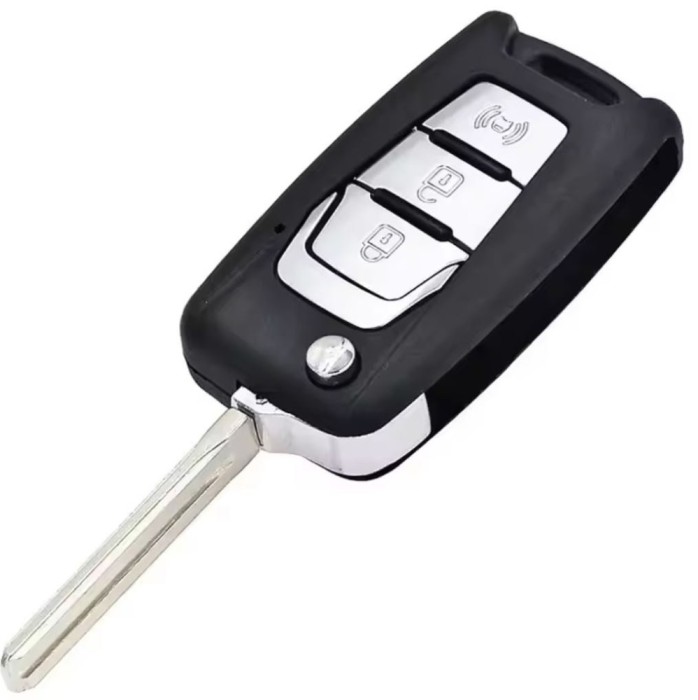 Carcasa cheie auto Techstar flip cu 3 butoane compatibila SsangYong Korando C200 &ndash; lama TOY48