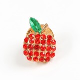 Brosa martisor mar cu pietre rosii