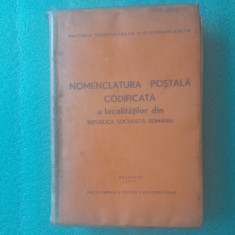 Nomenclatura postala codificata a localitatilor din RSR/ format mare/ 1974//