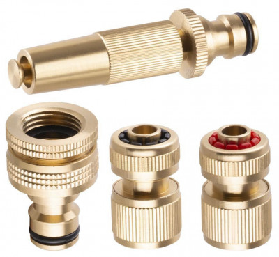 Strend Pro Garden Coupling Set GF341, aspersor de grădină, adaptor de grădină 3/4 -1, cuplaj 1/2 , duză foto