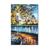 Tablou pictat manual, Banca noastra de langa felinar, 60x40cm ulei pe panza, Spectaculos