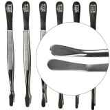 Cumpara ieftin Penseta curbata cu varful rotund de 120 mm lungime nichelata