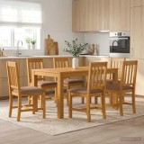 Cumpara ieftin Set de dining VENLO 7 buc. Gri 150 x 85 x 75 cm