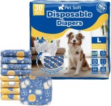 Scutece de unica folosinta pentru caini, ajustabile, femele, L (24-47 CM)