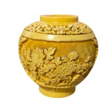 VAZA VINTAGE DIN RASINA CU MOTIVE ASIATICE