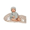 Păpușă Bebe Arias Olivia 45 cm, Accesorii, Pătură, Gri, Fete/Băieți, +0 Luni
