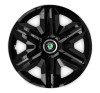Set 4 capace roti hubcaps fast black R16 pentru gama auto Skoda, Autohelix MSA
