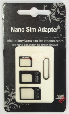 Adaptor SIM - MicroSIM - NanoSIM foto