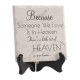 Cumpara ieftin Set 2 piese placa comemorativa si suport LukieJac, 19 x 16 x 6 cm, marmura, lemn, multicolor