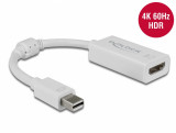 Adaptor Mini DisplayPort 1.4 la HDMI 4K 60Hz cu HDR Pasiv T-M Alb, Delock 63935