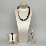 Cumpara ieftin Set Clarity din agat negru și cuarț