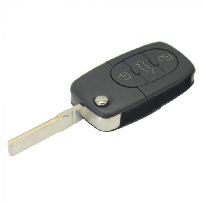 Carcasa Cheie Audi A4 3 Butoane Suport Baterie CR2032 AutoProtect KeyCars