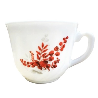 Set 6 Cesti Cafea Opal Alb Model Crimson 220ml DNC58206 foto