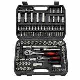 Set trusa chei 108 piese Campion, tubulare 1/4 inch si 1/2 inch, biti, prelungitoare, Crom-Vanadiu, solutia completa pentru profesionisti