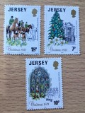Lot 3 Timbre Nestampilate Jersey 1981 - Craciun, Traditii de Iarna -A48