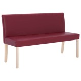 Cumpara ieftin Banca, rosu vin, 139,5 cm, piele ecologica