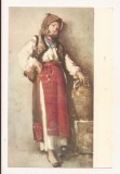 RF196 - Carte Postala - N. Grigorescu. Taranca cu ulciorul, circulata 1962