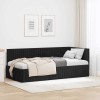 VidaXL Cadru de pat colțar cu headboard Negru 90 x 200 cm Catifea 42016271