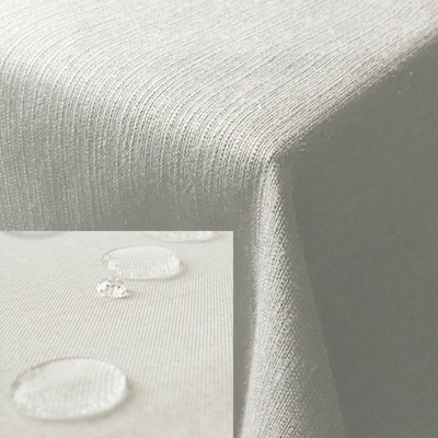 Fata de masa rotunda Leinenlook Jemidi, 160 cm, Alb, Poliester, 55262.02.18 foto
