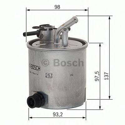 Filtru combustibil NISSAN PATROL GR V Wagon (Y61) (1997 - 2016) BOSCH F 026 402 059