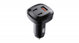 &Icirc;ncărcător auto Acefast B3, 66W, 2x USB-C + USB (negru)