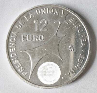 SPANIA 12 EURO 2002 PRESEDENTIA UNIUNII EUROPENE ARGINT AUNC foto