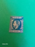 ROMANIA1871 LP 31 b REGELE CAROL I CU BARBA 10 BANI ALBASTRU NESTAMPILAT