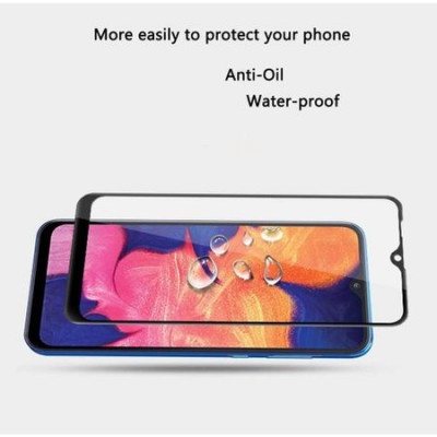 Folie sticla FULL GLUE Samsung Galaxy A40 GloMax 3D Negru ,lipici toata supraf foto