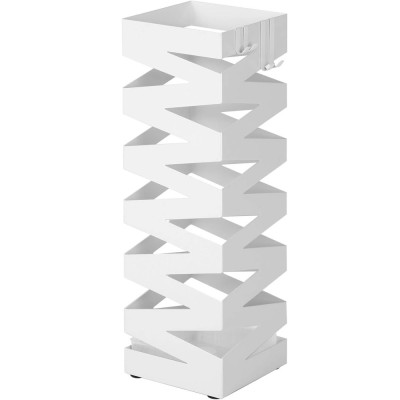 SONGMICS Suport metalic pentru umbrele, cu carlige si tava de picurare, 15x15x49cm, alb Household NewTrend foto
