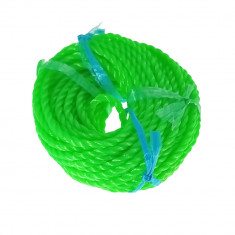 Sfoara din material termoplastic matasos, funie nylon rezistent, grosime 4mm, lungime 10 m, verde deschis