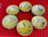 6 castroane (set 4), vase de ceramica traditionale moldovenesti, strachini de lut, arta populara, olarit 80 ani