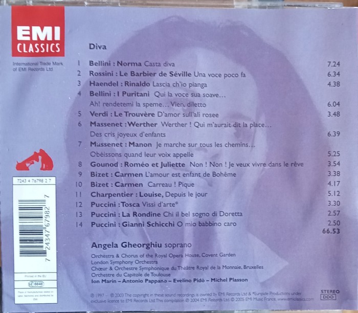 CD Angela Gheorghiu &lrm;&ndash; Diva opera