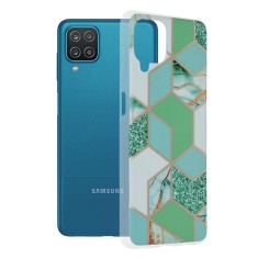 Husa telefon Samsung Galaxy A12 / A12 Nacho - Techsuit Marble Series - Green Hex